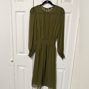 Tommy Hilfiger Olive Long Sleeve Dress